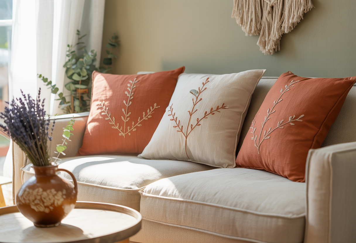 Upcycled Fabric Pillow Covers
