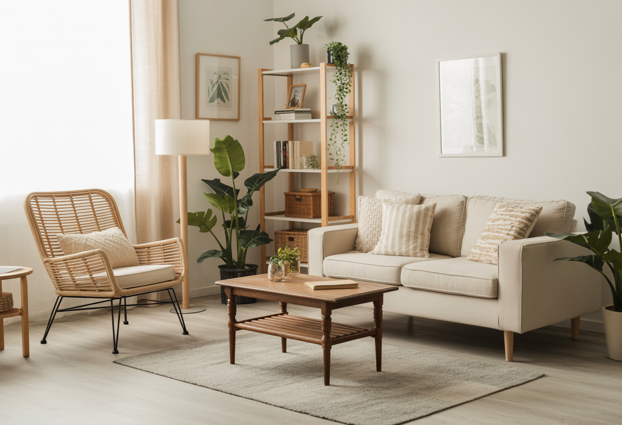 Boho Zen Living Room on a Budget