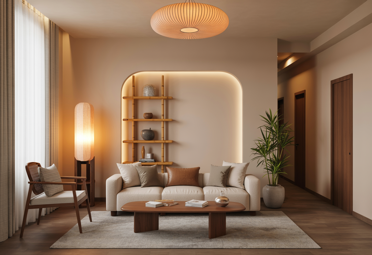 Lighting for a Zen Cozy Living Room