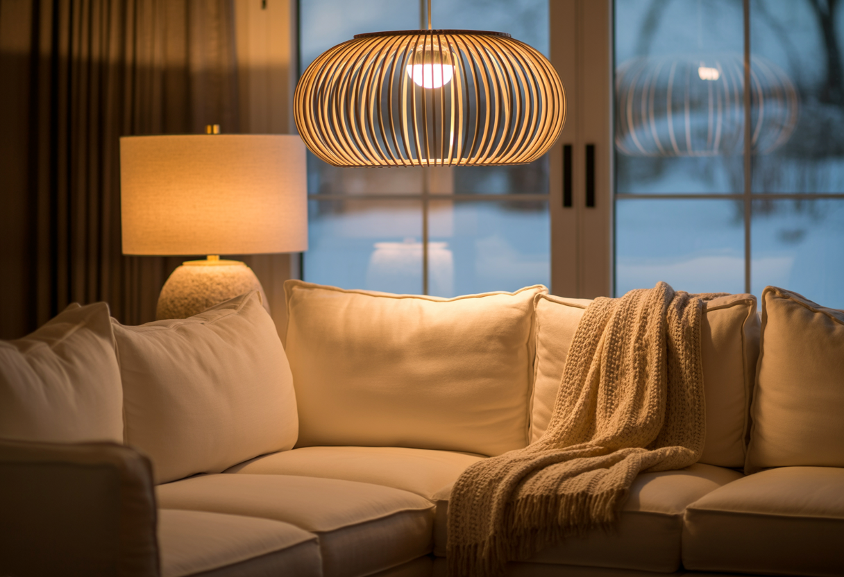 Bamboo pendant lights