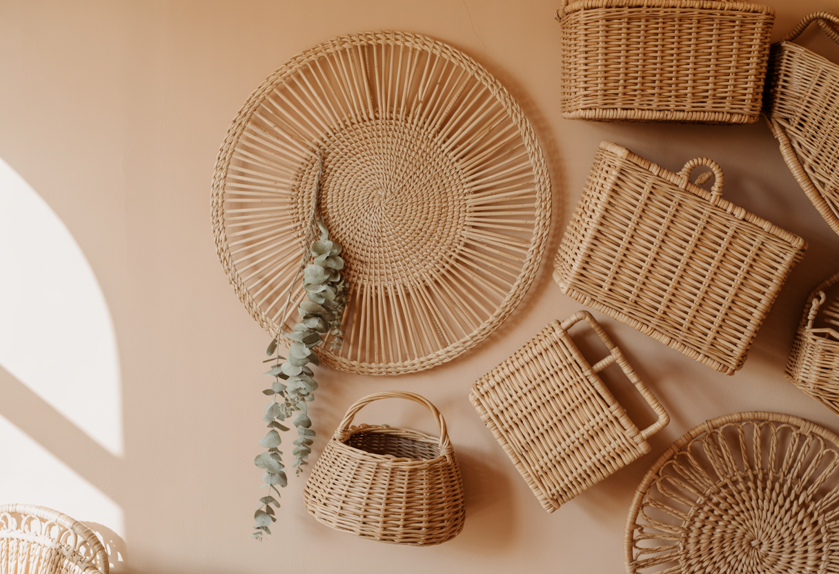 Decorate Walls with Woven Natural Fiber