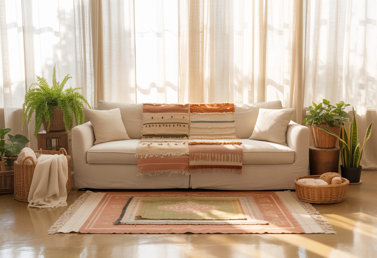 Embrace Sustainable Boho Style with Layered Rugs