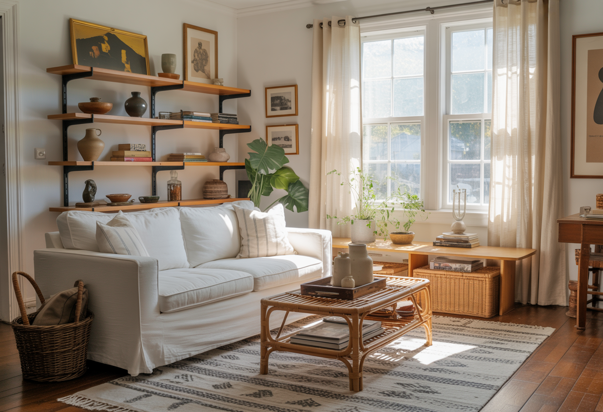rattan coffee table