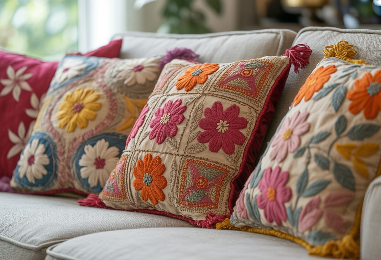 Unique Handmade Boho Pillows image1