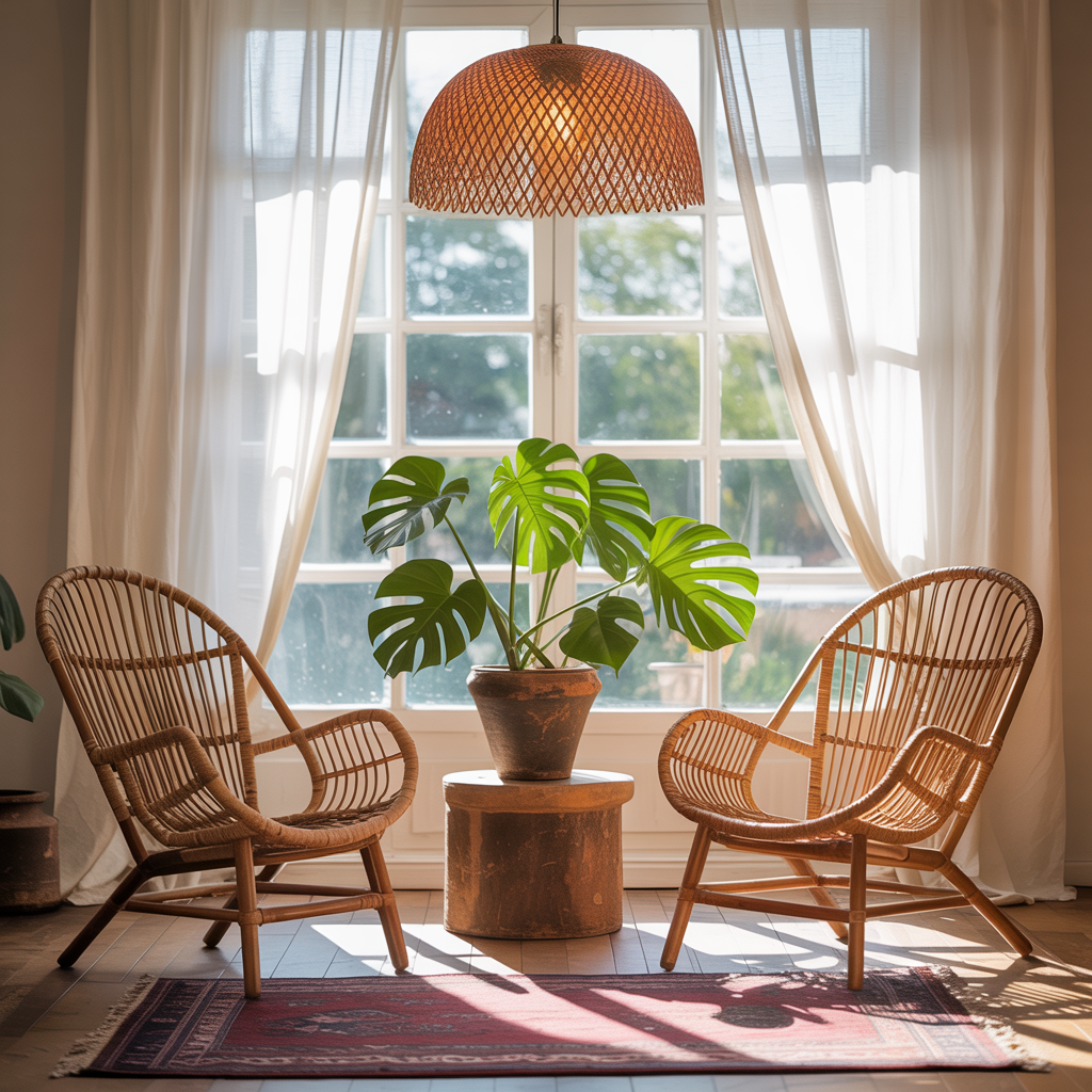 Bamboo or rattan furniture 