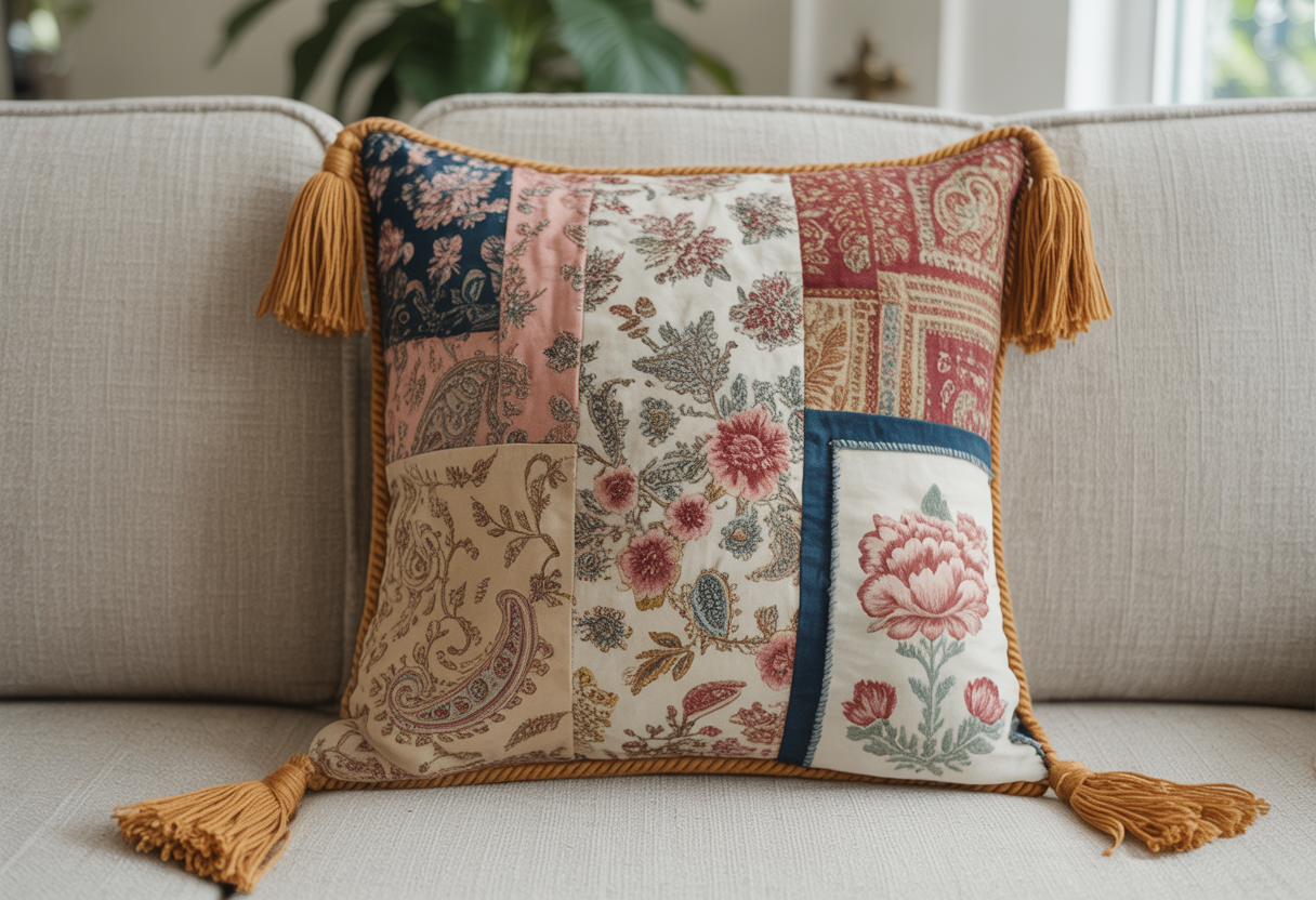 Upcycled Boho Throw Pillows