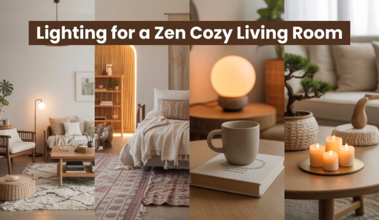 Lighting for a Zen Cozy Living Room