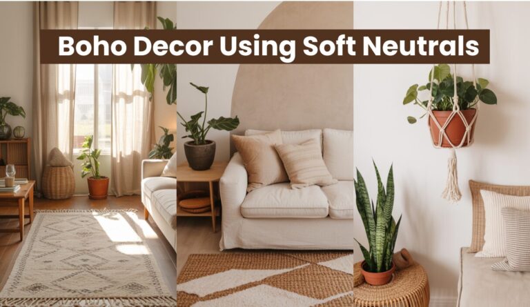 Environmentally Friendly Boho Decor Using Soft Neutrals and Plants