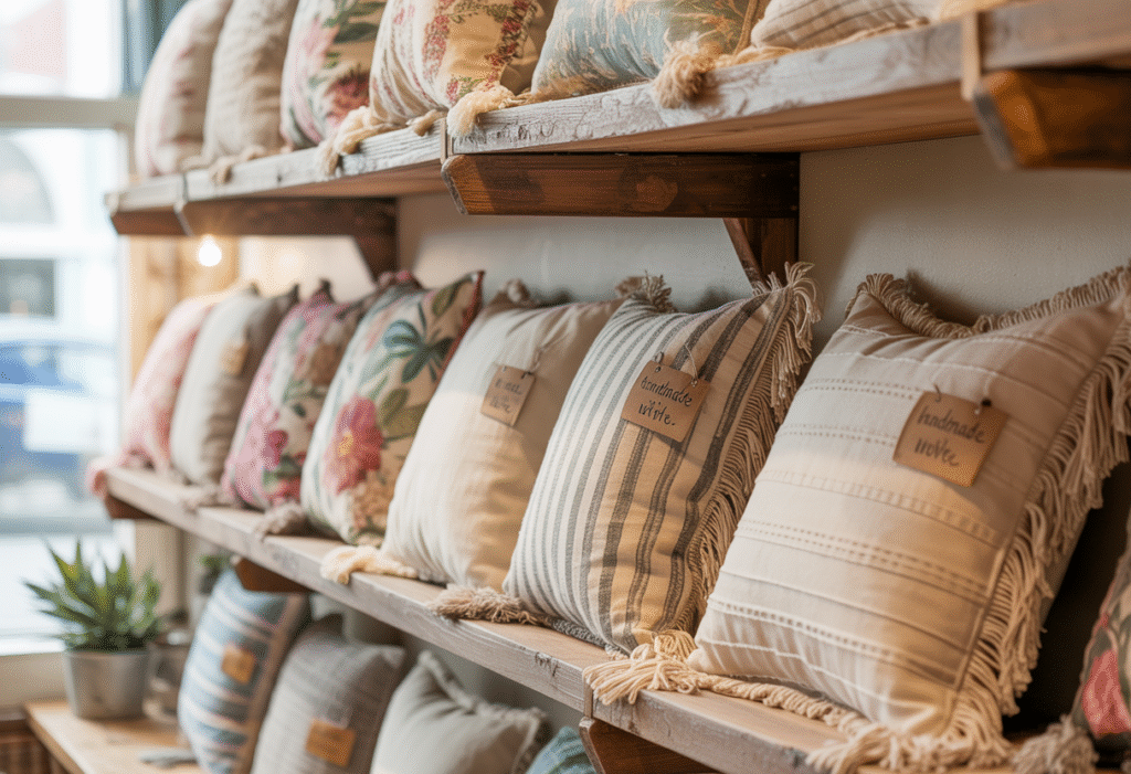 Where to Buy Unique Handmade Boho Pillows from Upcycled Fabrics image7