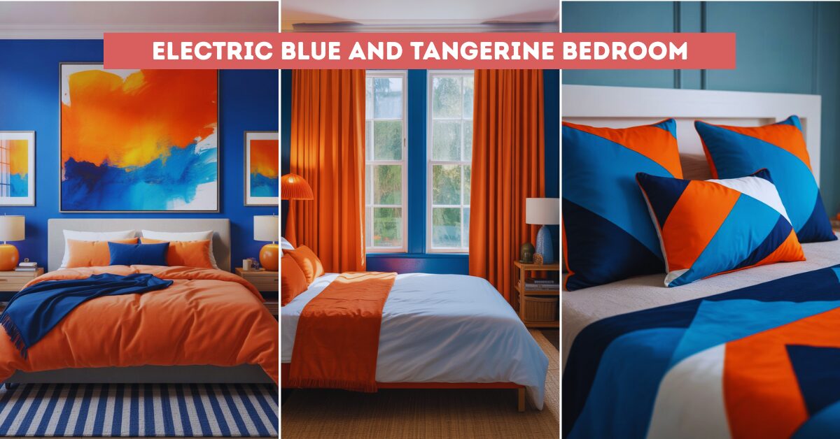 15 Electric Blue and Tangerine Bedroom Decor Ideas