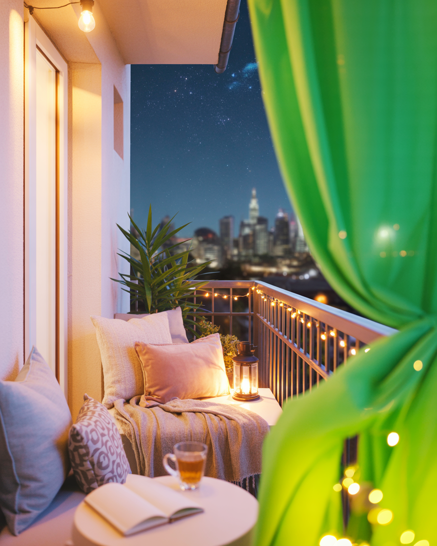 Magical Night Balcony Lighting Decor