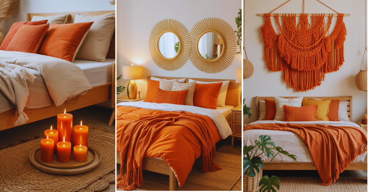 Orange Boho Bedroom Ideas
