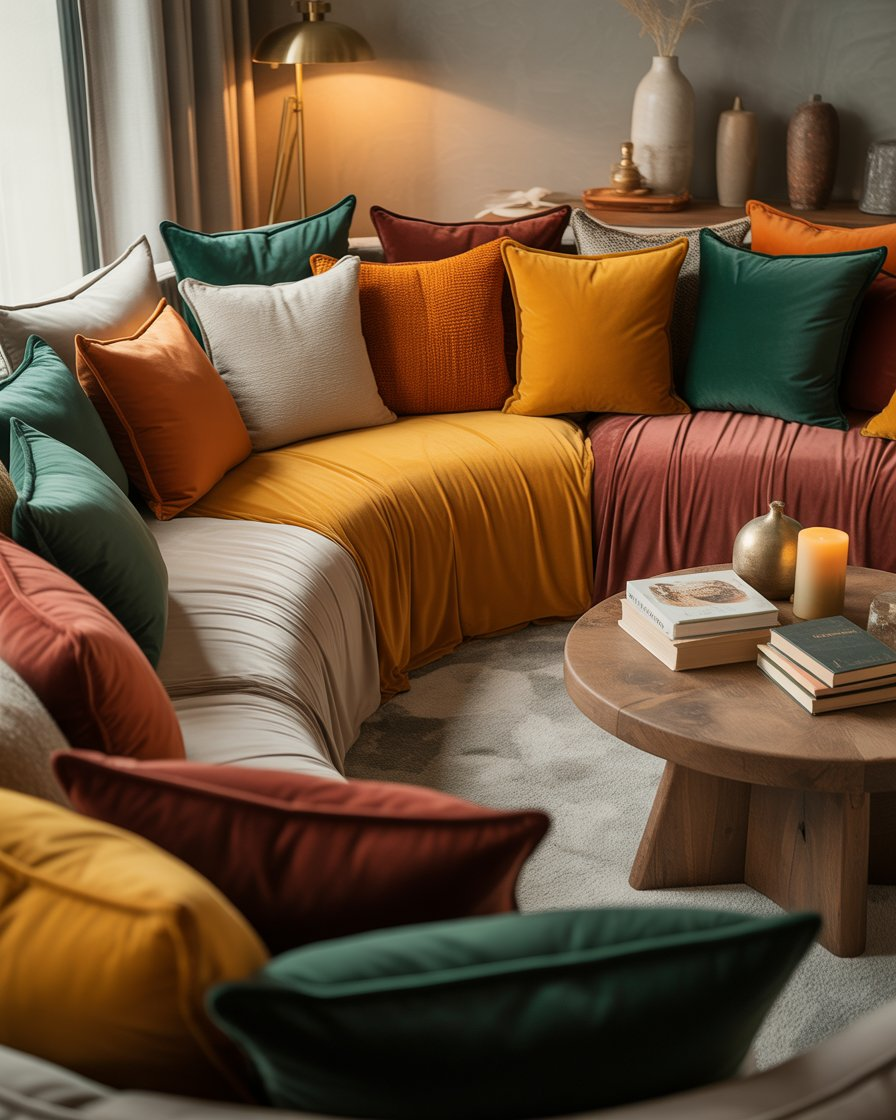 Cozy family room with plush cushions adding comfort and style.