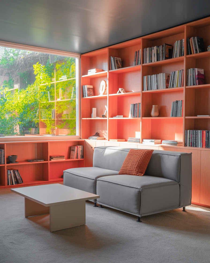 Smart storage solutions in a chic small living room