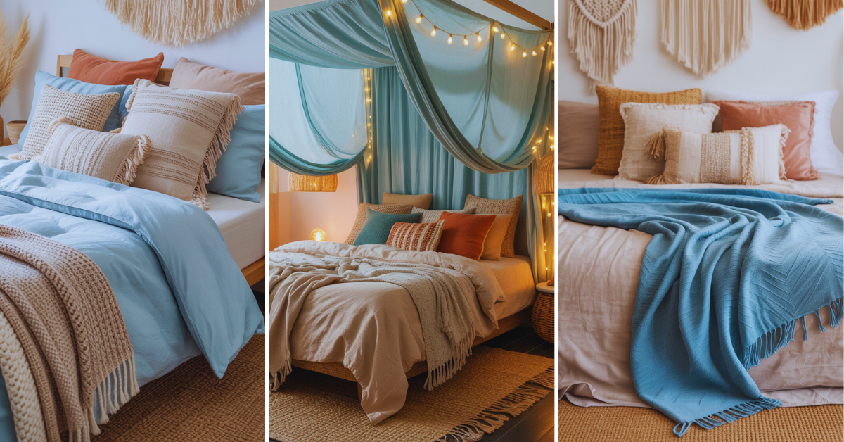 Light Blue Boho Bedroom Ideas