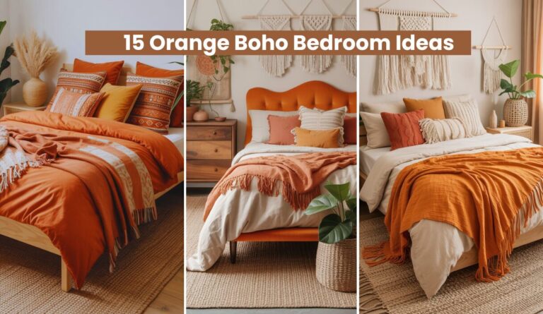 Orange Boho Bedroom