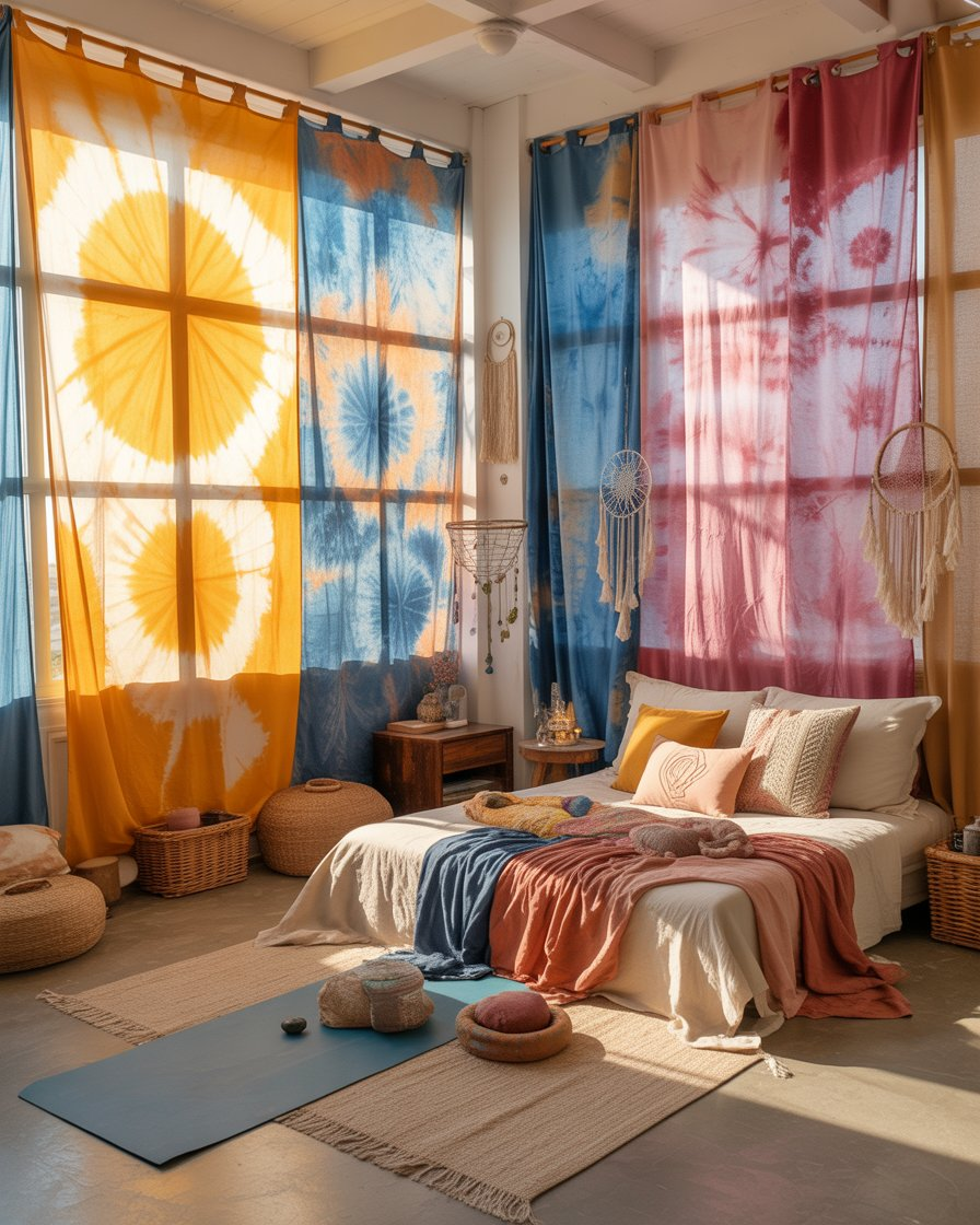 Tie-Dye Boho Curtains