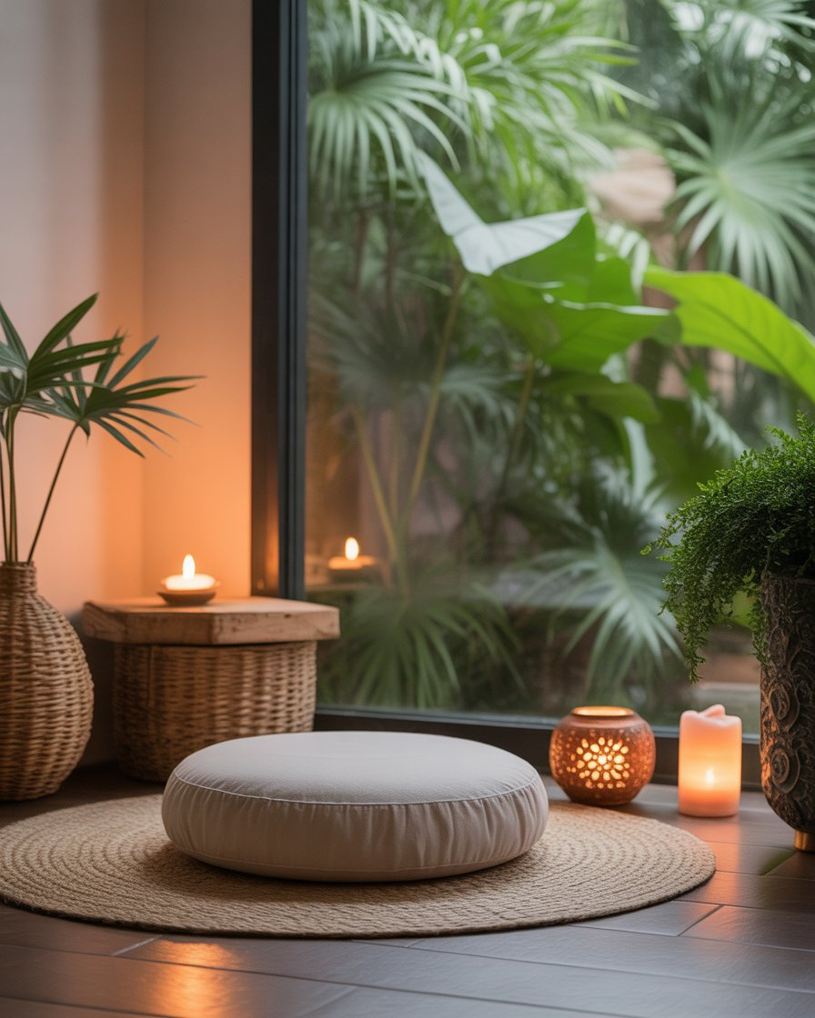 Peaceful Yoga & Zen-inspired space emphasizing balance, mindfulness, and personal calm.