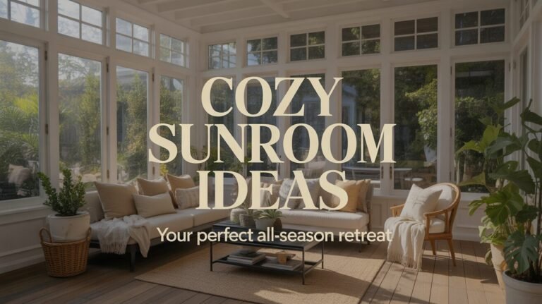 A bright and cozy sunroom with floor-to-ceiling windows,